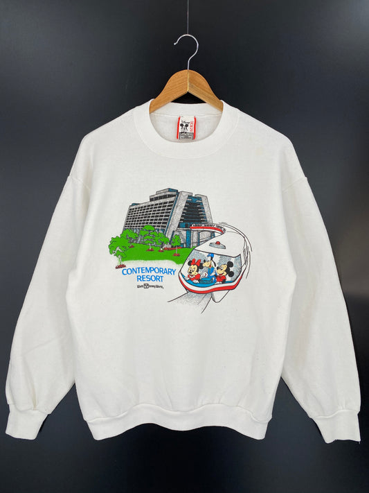 90’s DISNEY CONTEMPORARY RESORT Made in USA Size L Vintage Sweat-shirt / 7654