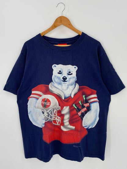 1995 COCA-COLA Made in USA Size XL Vintage T-Shirt / A2014
