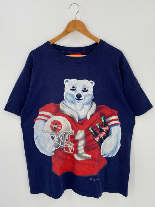 1995 COCA-COLA Made in USA Size XL Vintage T-Shirt / A2014