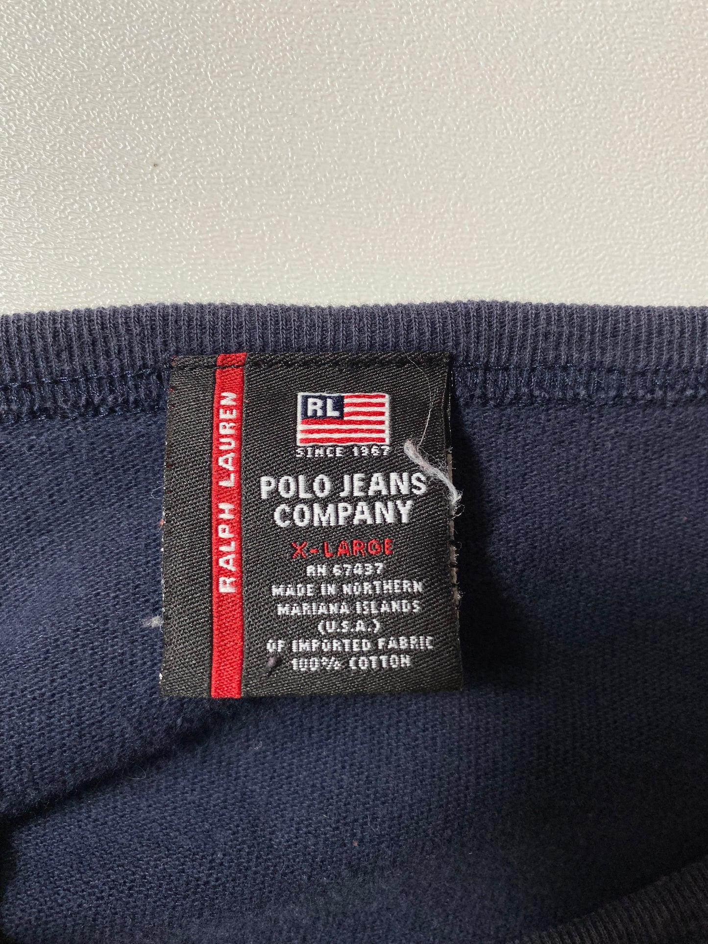 .Vintage POLO JEANS RALPH LAUREN Made in USA Size XL Vintage Sweat-Shirt / A5066