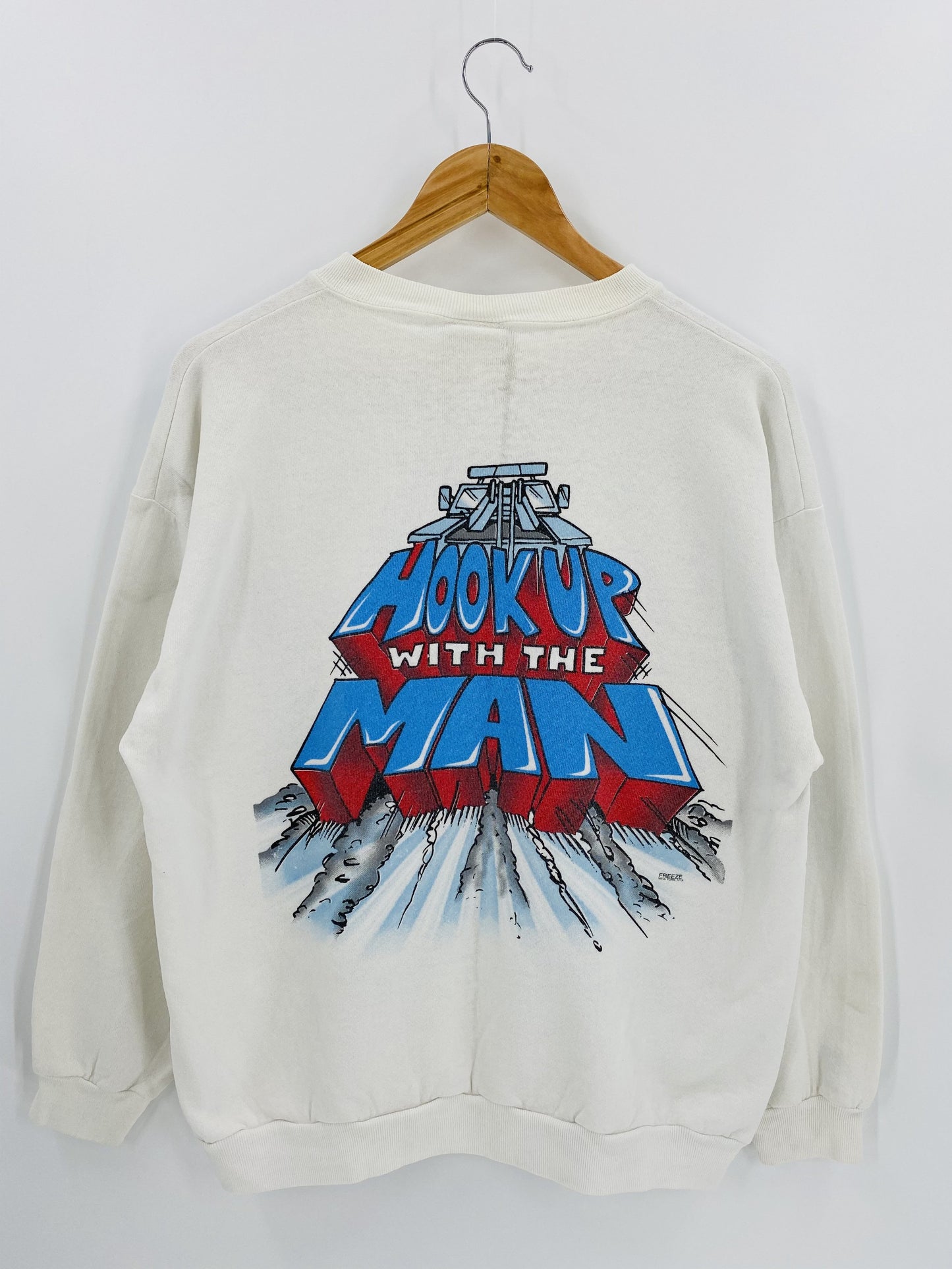 1998' LONNEY TUNES TAZ Made in USA Size L Vintage Sweat-shirt / K5789
