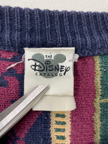 00' DISNEY TIGGER Vintage 3D Coogi-Style Size Approx. XL Knit Sweater / 6321