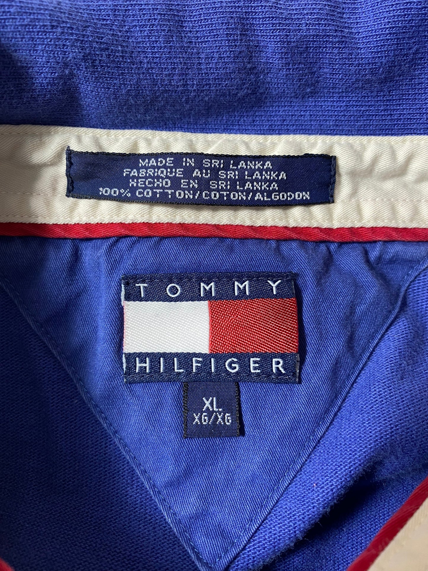 90's TOMMY HILFIGER Size XL Vintage Half-zip Sweat-Shirt / G5138S