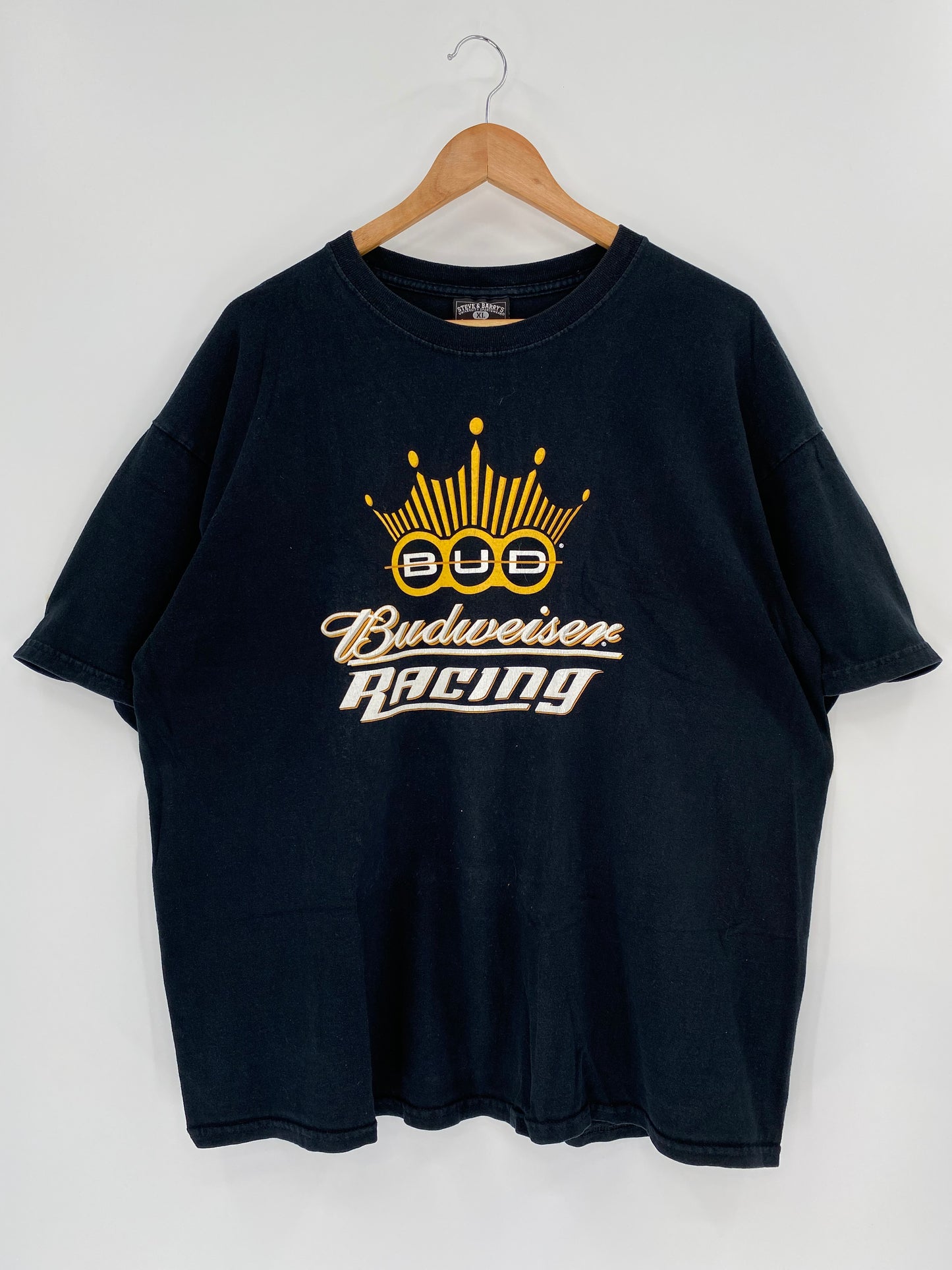 Vintage BUDWEISER Size XL Racing T-Shirt / k580