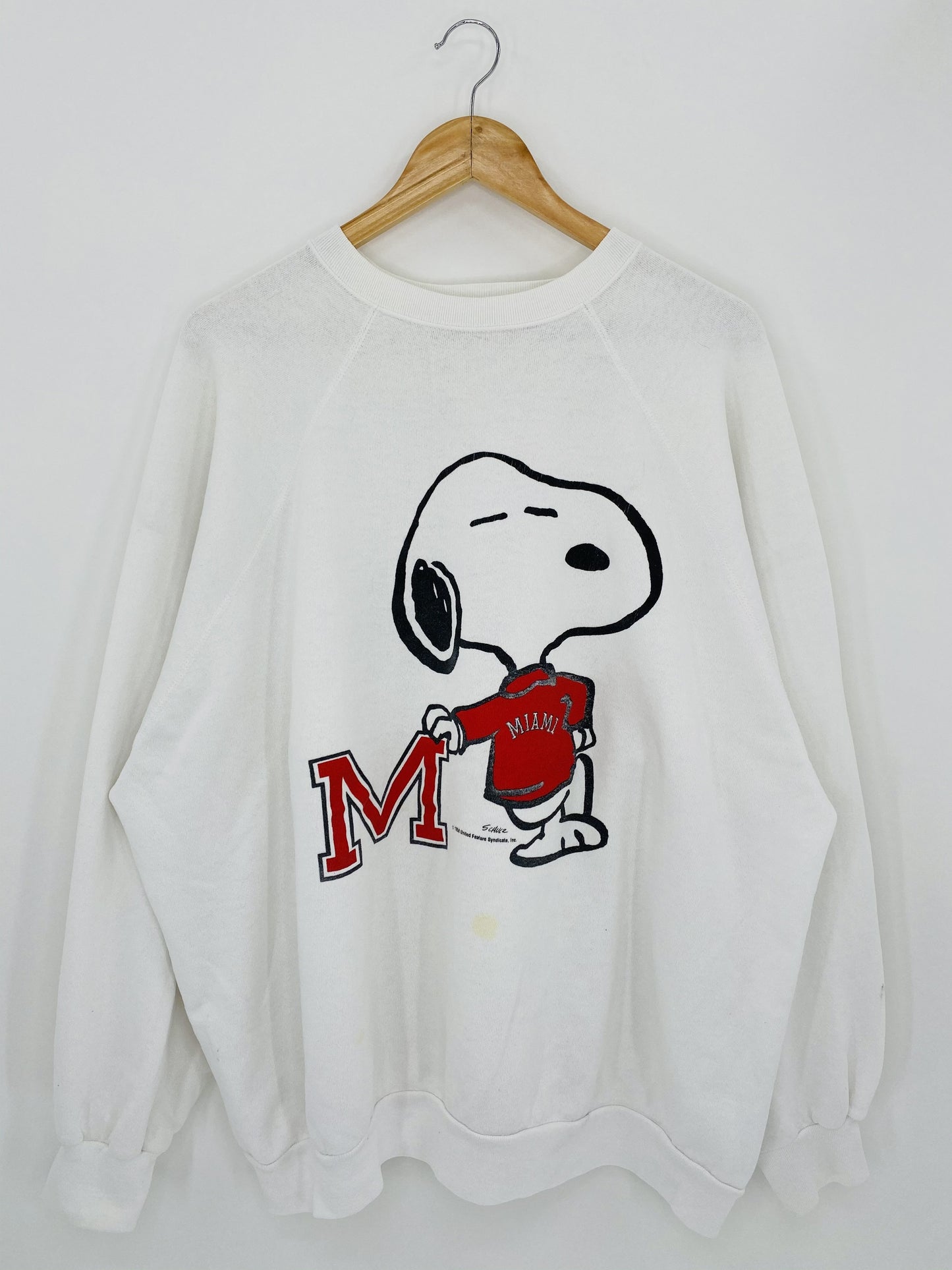 80’s Snoopy Size Approx.XL Made in USA Vintage Sweat-Shirt / K4761