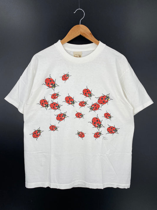 90’s LADYBUGS Made in USA Size L Vintage T-Shirt / K1544