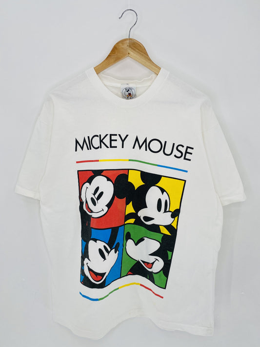 90's DISNEY MICKEY Made in USA Size One Size (Approx. L) Vintage T-shirt/ K5327