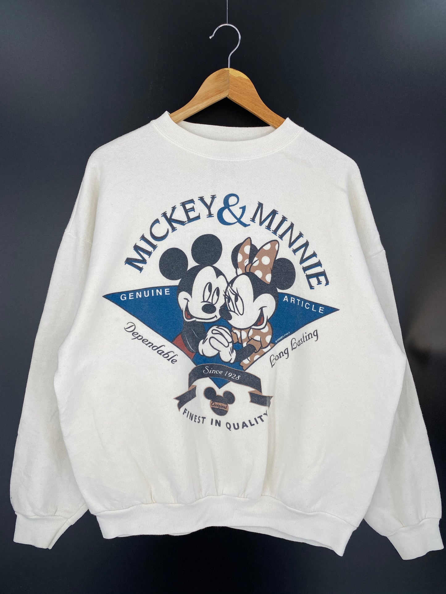 90’s DISNEY MICKEY & MINNIE Made in USA Size XL Vintage Sweat-shirt / 7661