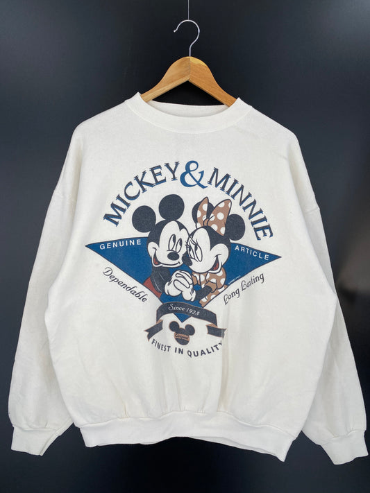 90’s DISNEY MICKEY & MINNIE Made in USA Size XL Vintage Sweat-shirt / 7661