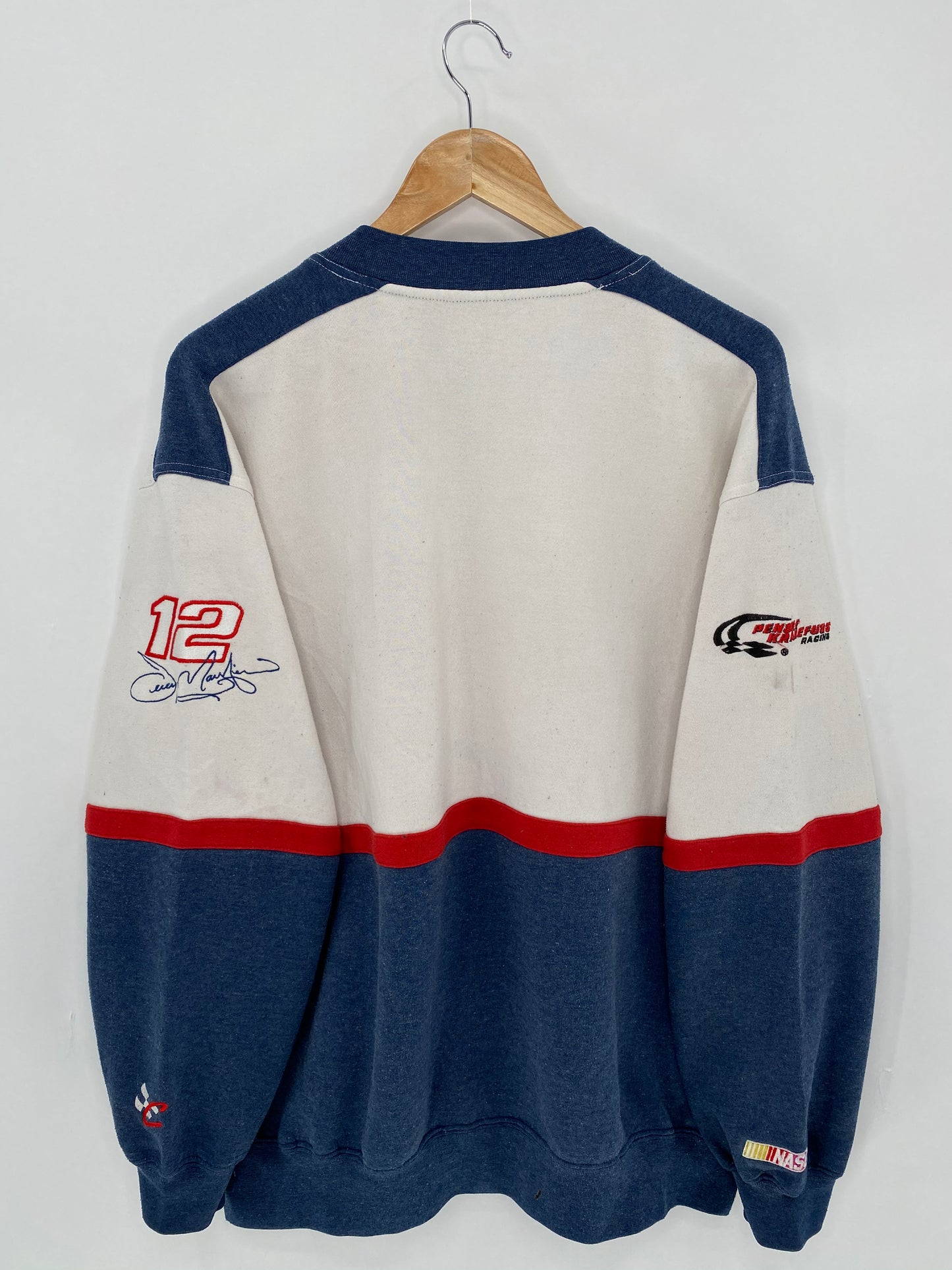 90's NASCAR PENSKE KRANEFUSS Size Approx. XXL Vintage Racing Sweat-shirt  / 6032