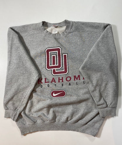 90’s NIKE OKLAHOMA FOOTBALL Made in USA Size M Vintage Sweat-Shirt / 6956