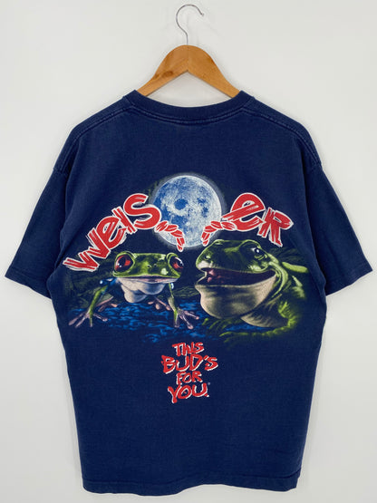 1995' BUD WEISER Made in USA Size XL Vintage T-Shirt / K1176