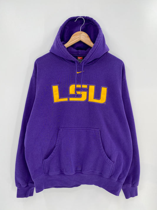90’s NIKE LSU Size M Vintage Hoodie Sweat-shirt / 7910