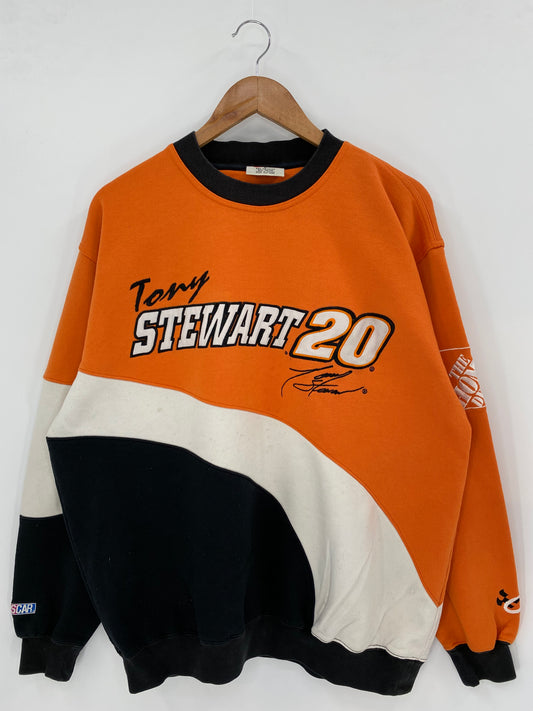 VINTAGE NASCAR TONY STEWART Size L Racing Sweat-Shirts / K2909
