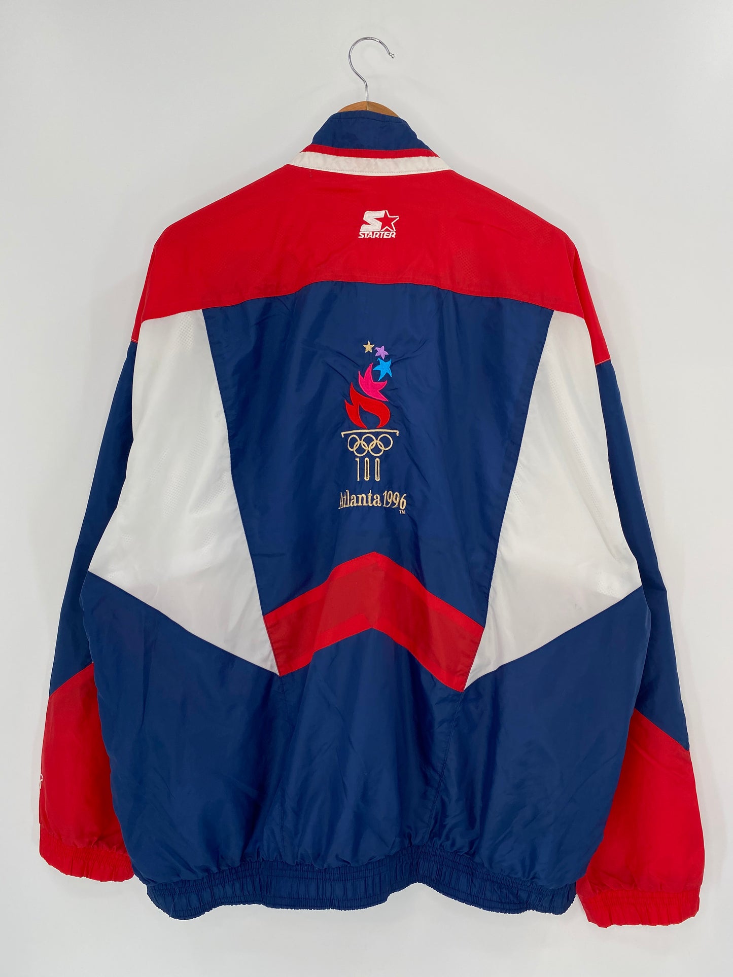 1996 STARTER Atlanta Olympic USA Size XXL Vintage Zip-up Nylon Jacket  / 8721