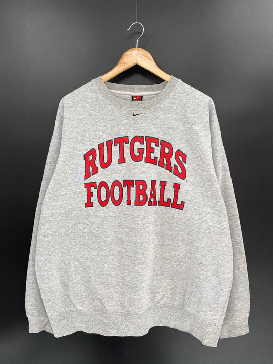 90’s NIKE RUTGERS FOOTBALL Size XXL Vintage Sweat-shirt / 7954