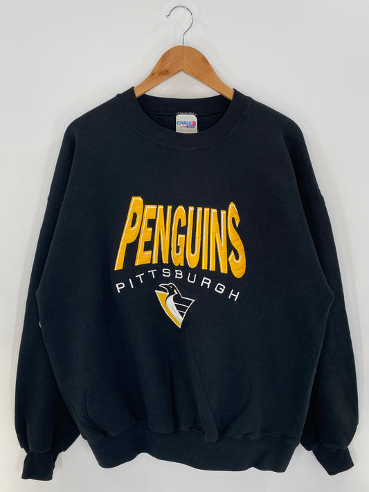 VINTAGE90’s PENGUINS Size XL Vintage NHL Vintage Sweat-Shirt /  k2796