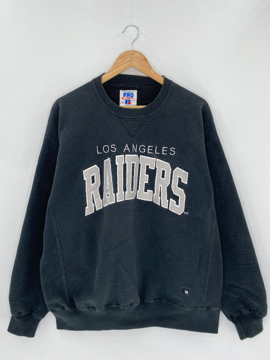 90's LOS ANGELS RAIDERS Made in USA Size XL Vintage NFL Sweat-Shirt / 5764