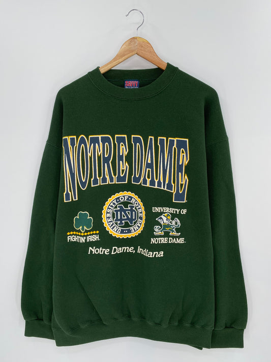 90's UNIVERSITY OF NOTRE DAME Made in USA Size XXL Vintage Sweat-shirt / 9260