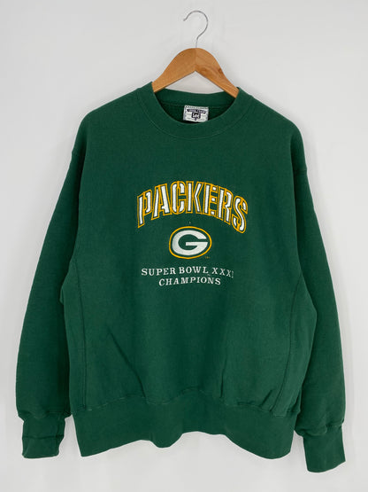 90’s GREEN BAY PACKERS Size XL Vintage NFL Sweat-Shirts / 9870