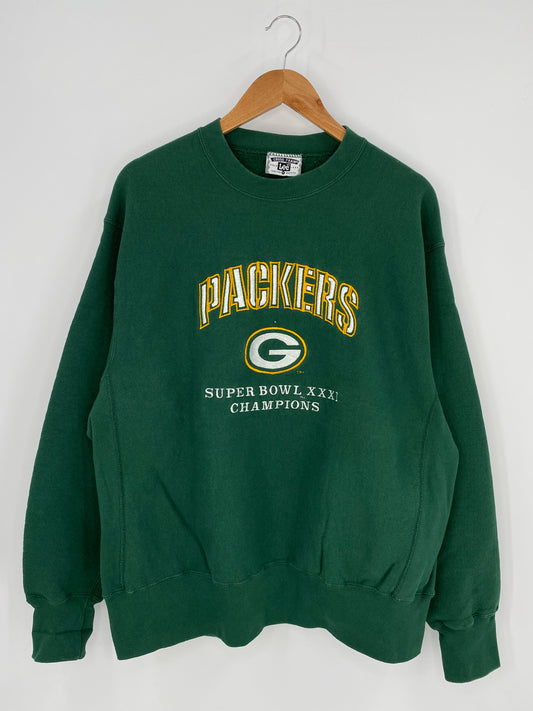 90’s GREEN BAY PACKERS Size XL Vintage NFL Sweat-Shirts / 9870