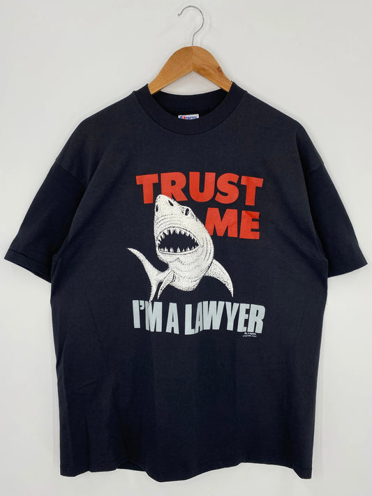 80's SHARK Made in USA Size XL Vintage T-Shirt / E2279T