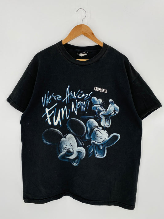 90’s DISNEY MICKEY Size Approx. XL Vintage T-shirt / E6516T