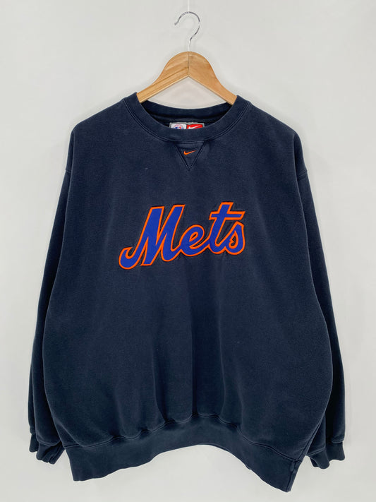 00' NIKE METS Size XL Vintage MLB Sweat-shirt / 5951