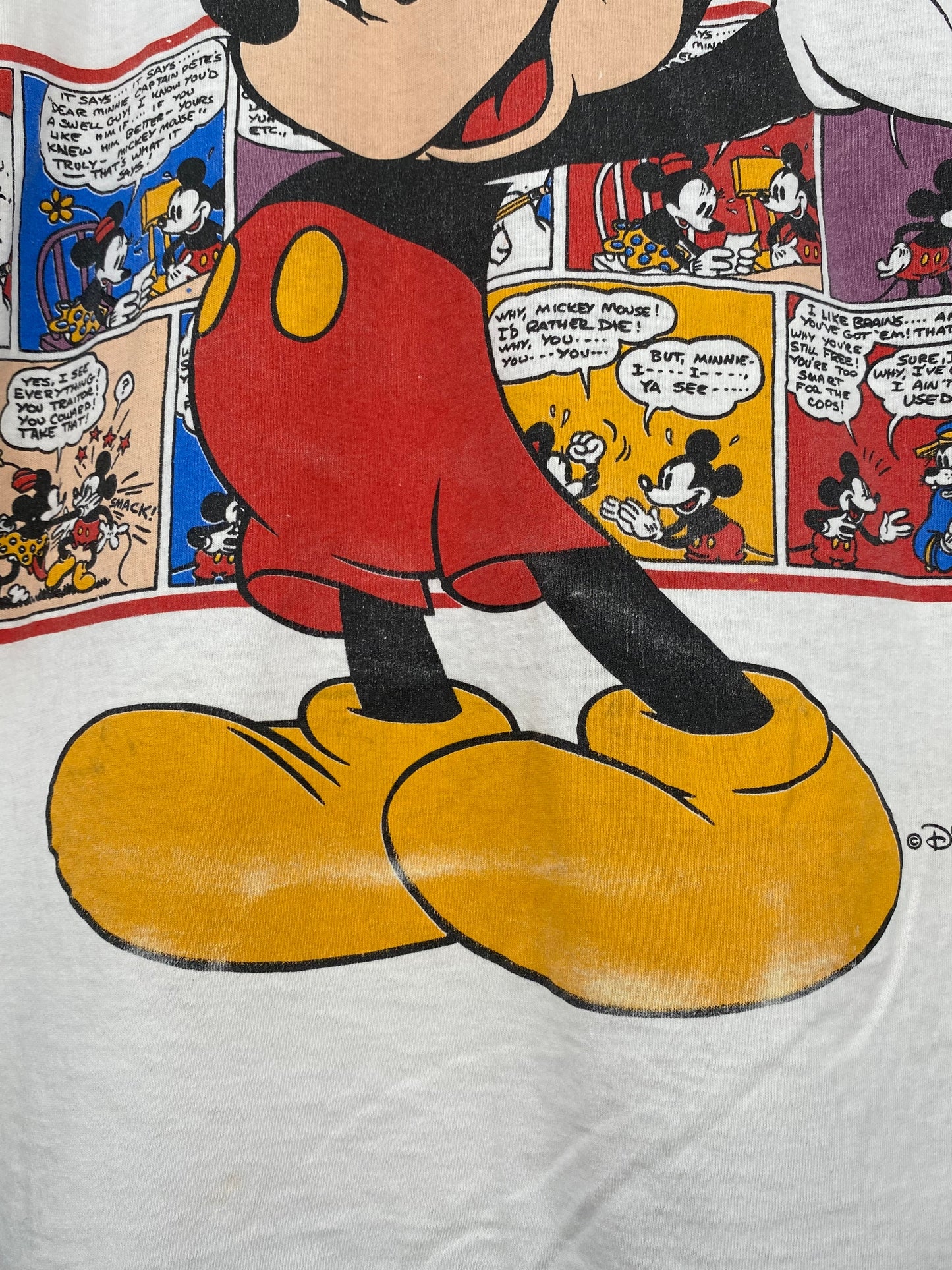 80’s DISNEY MICKEY Made in USA Size XL Vintage T-Shirt / A3142