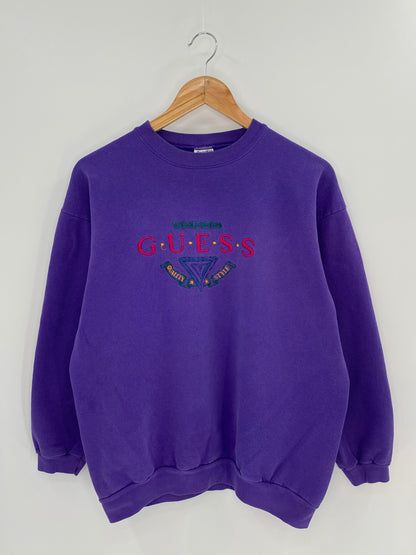 90’s GUESS Made in USA Size One Size (Approx. L) Vintage Sweat-shirt / 7888