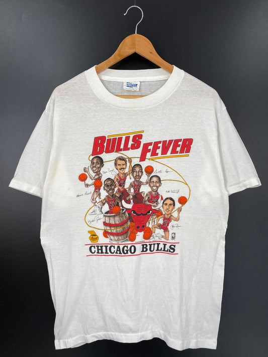 90’s CHICAGO BULLS Made in USA Size L Vintage NBA T- Shirt / K2378