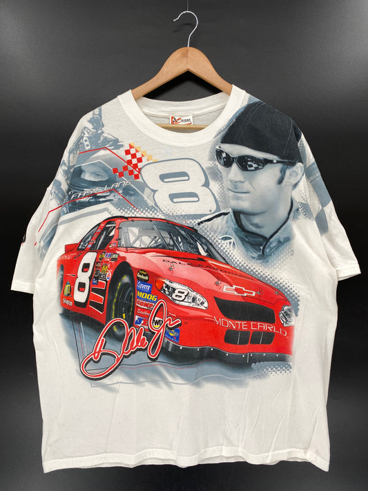 Vintage NASCAR DALE EARNHARDT JR Size No tag (Approx.XXL) Racing T-Shirt / K3738