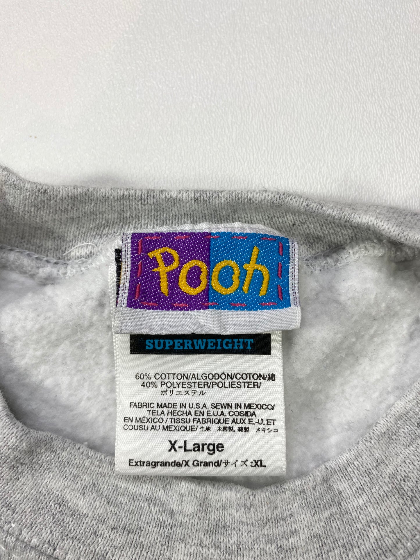 90's POOH DISNEY Made in USA Size XL Vintage Sweat-shirt / 6221