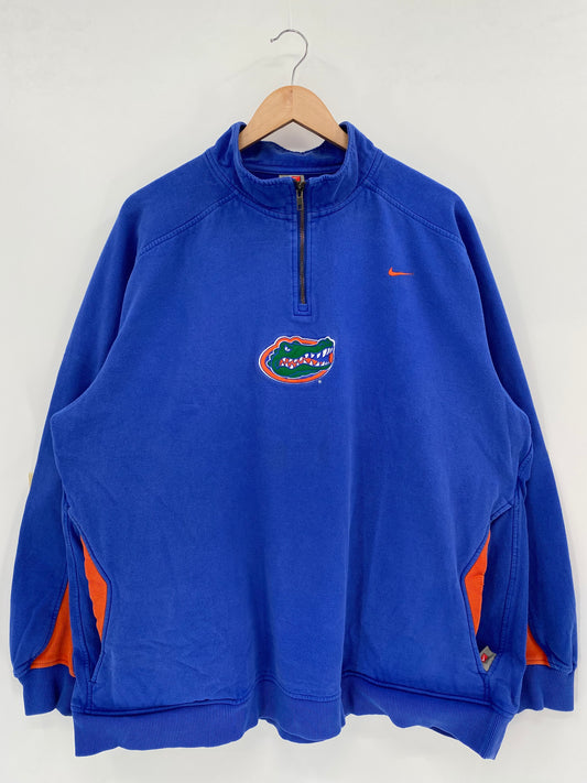 00' NIKE FROLIDA GATOR Size XXL Vintage Half-zip Sweat-shirt / K2279