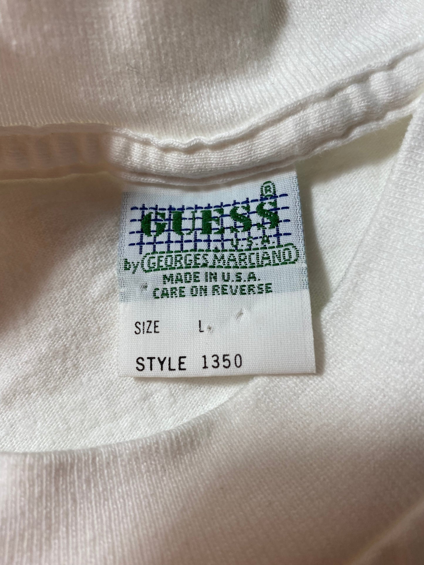 1992 GUESS JEANS Made in USA Size Vintage L T-Shirt / A1747