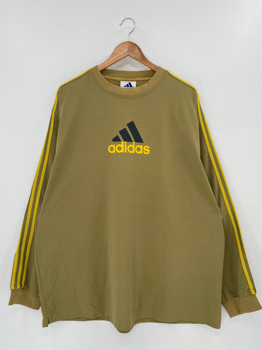 90’s ADIDAS Size XL Vintage Jersey Material Sweat-Shirt / E1272S
