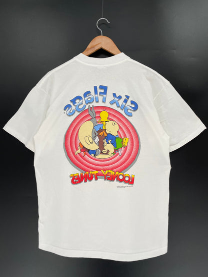 1996 LOONEY TUNES SIX FLAGS Made in USA Size XL Vintage T- Shirts / K354