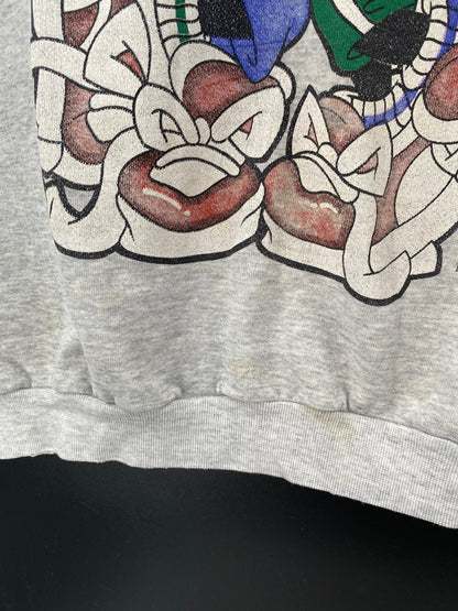 90’s DISNEY MICKEY x MINNIE Made in USA Size XXL Vintage Sweat-shirt / A5271
