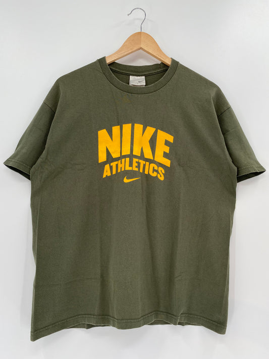 90's NIKE ATHLETICS Size S Vintage T-Shirt / k1498
