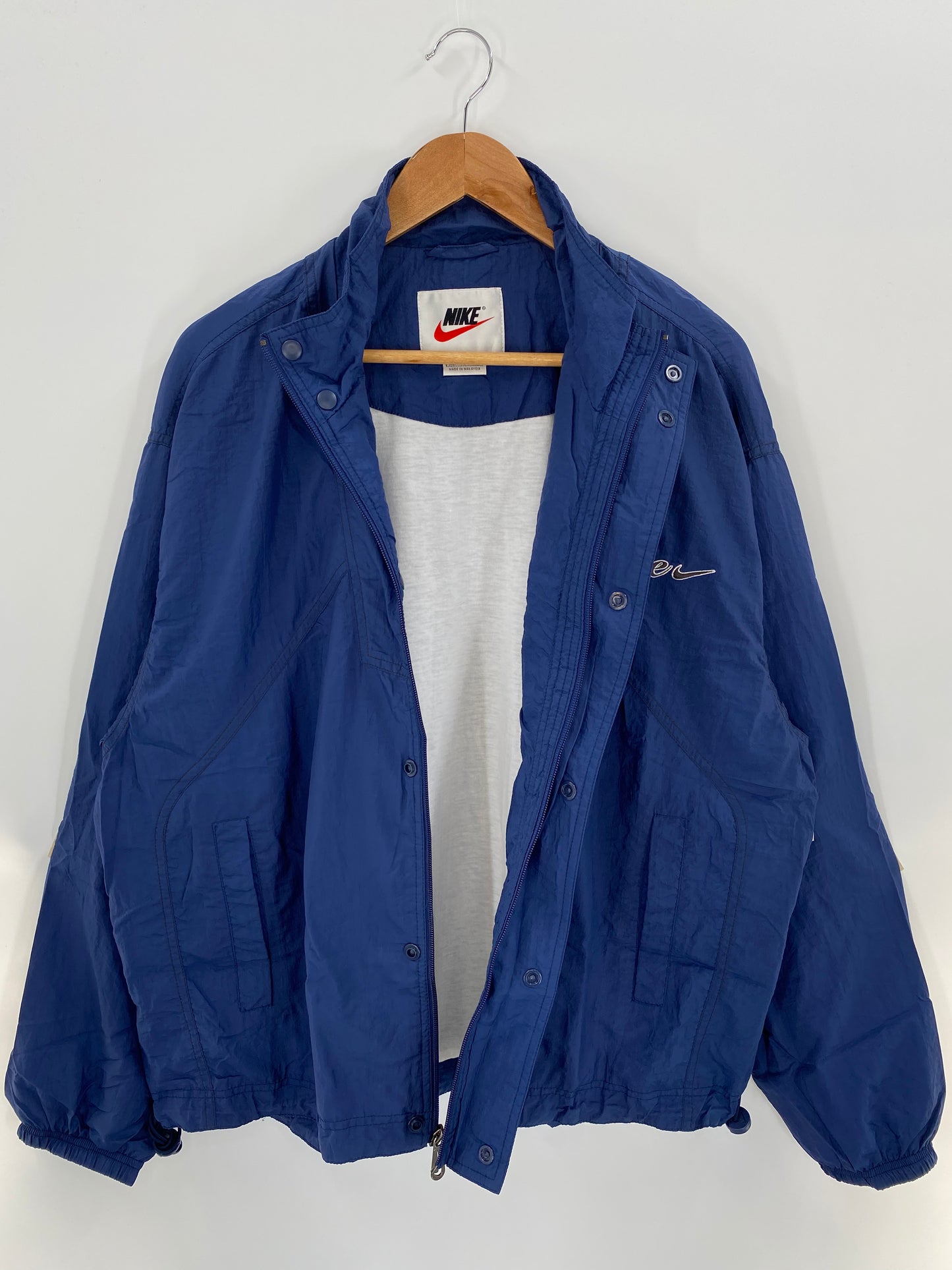 90’s NIKE Size XL Vintage Zip-up Nylon Jacket/ k3326
