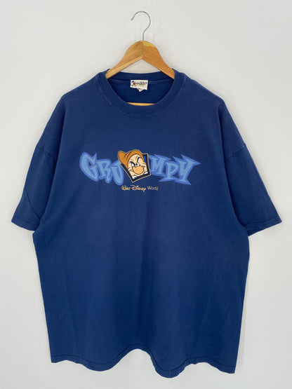 00' DISNEY GRUMPY Made in USA Size XXL Vintage T-Shirt / E377