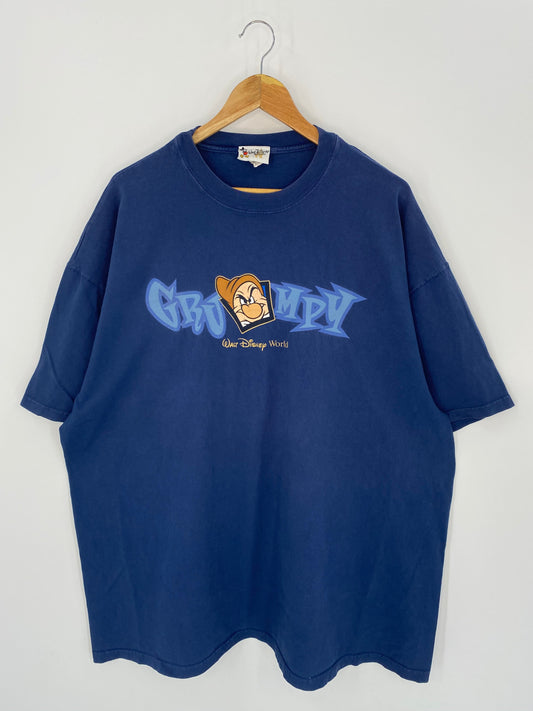 00' DISNEY GRUMPY Made in USA Size XXL Vintage T-Shirt / E377
