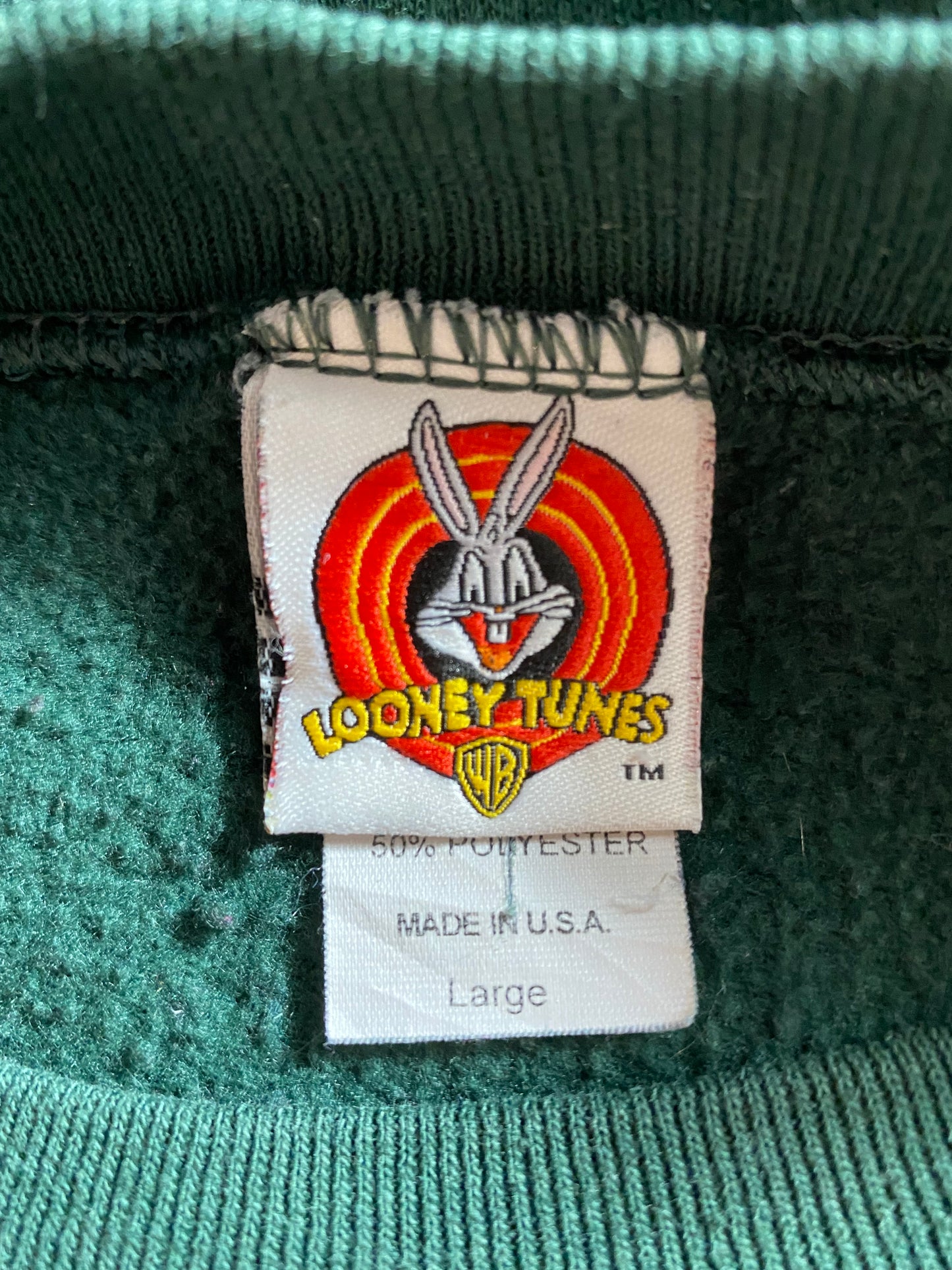 1997' LOONEY TUNES Made in USA Size L Vintage Sweat-shirt / K3549
