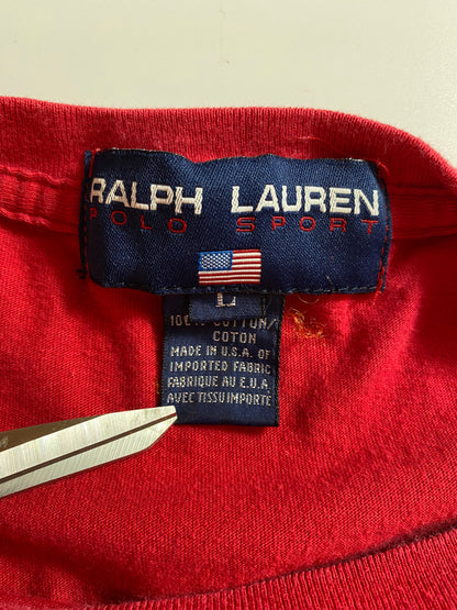 90’s Polo Sport Ralph Lauren Made in USA Size L T-Shirts / 7990
