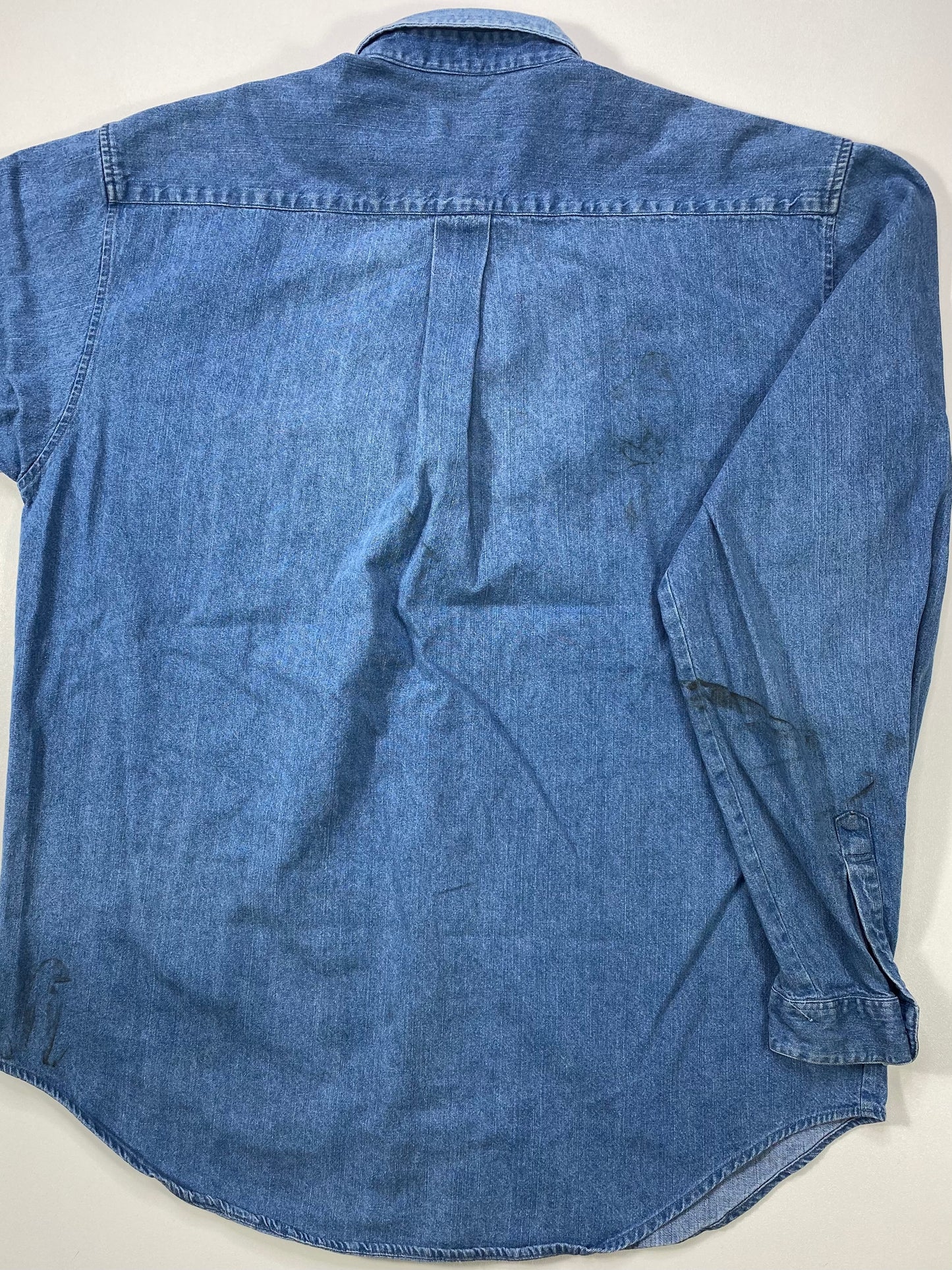90's POLO BEAR Size XL~XXL Vintage Denim Shirt /  6295