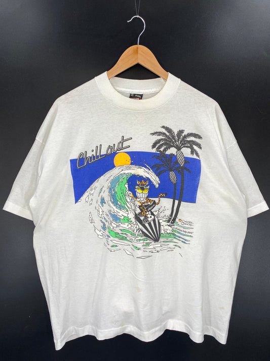 90’s CHESTER CHEETATT Made in USA Size XXL Vintage T-Shirt  / A4935