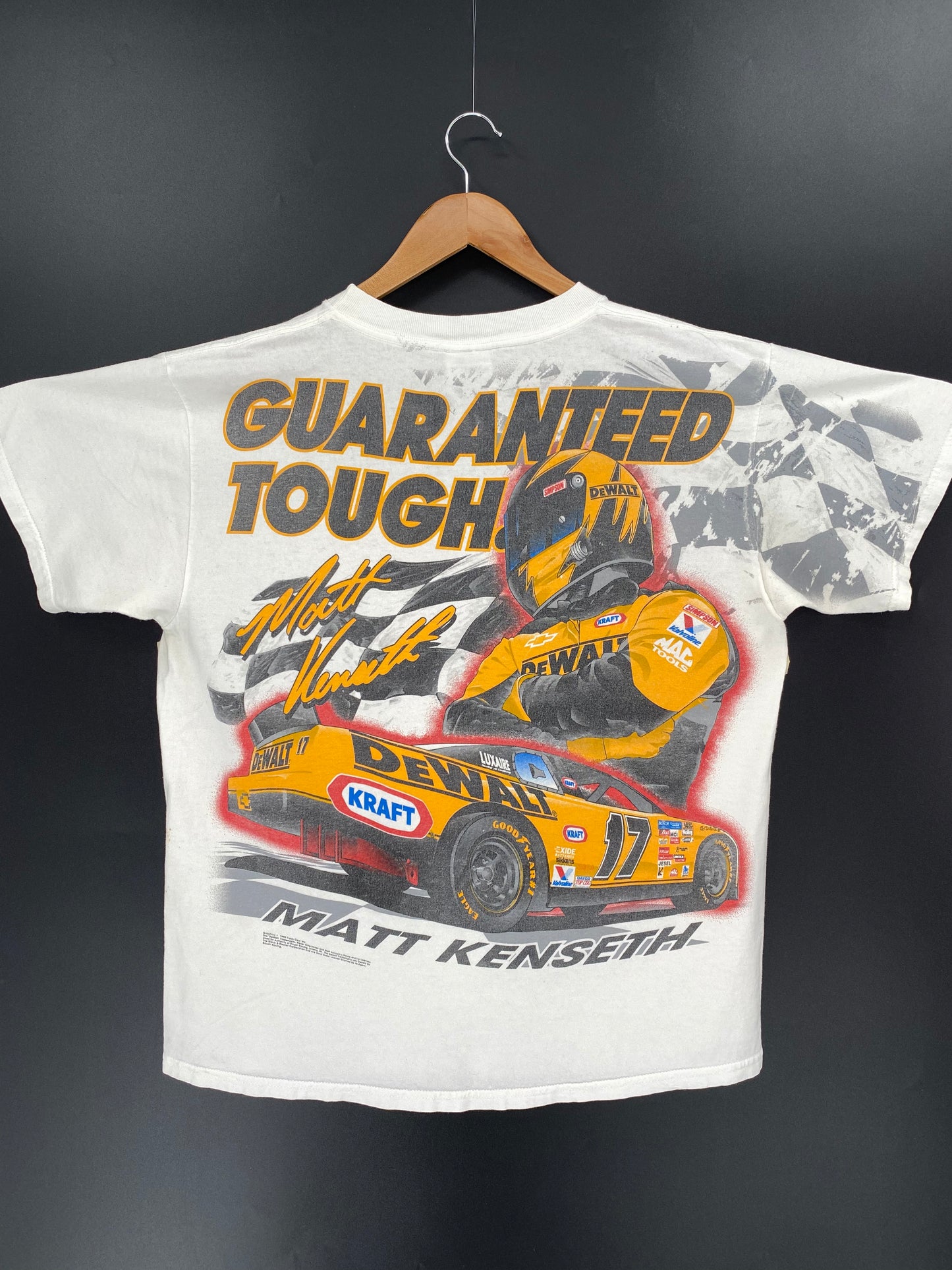 1999 DEWALT RACING MATT KENSETH Size L Vintage Racing T-shirt / 9460