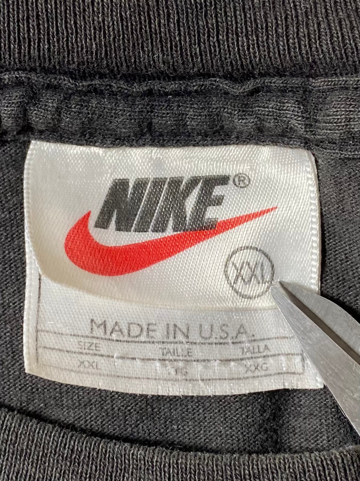 90’s NIKE Mini Swoosh Made in USA Size XXL Vintage T-shirt / 8394