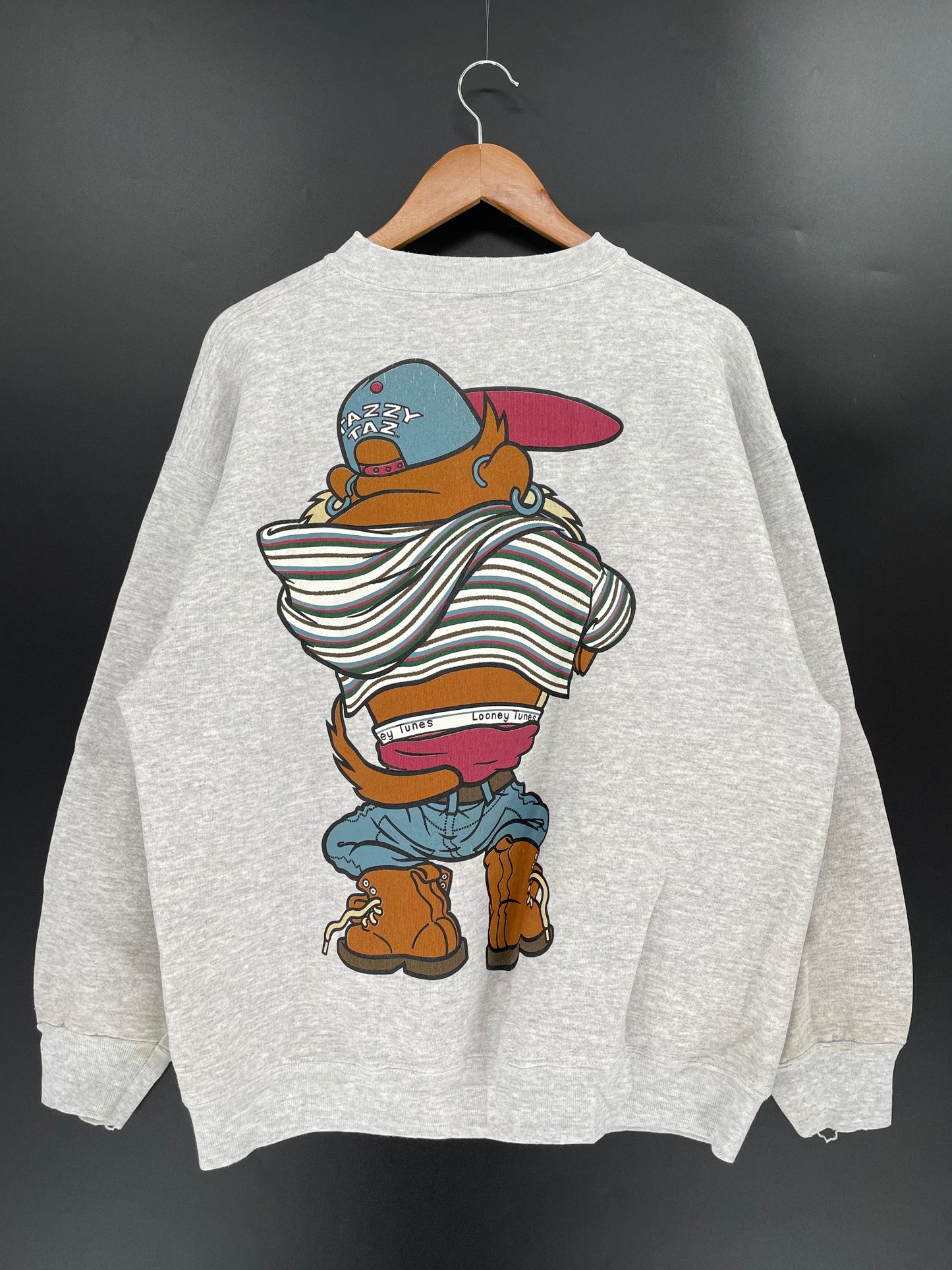1998 LOONEY TUNES TAZ MADE IN USA Size XL Vintage Sweat-shirt / K361