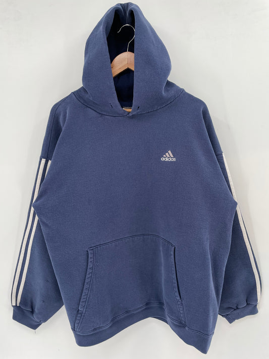90’s ADIDAS Made in USA Size L Vintage Hoodie Sweat-Shirt / K3624
